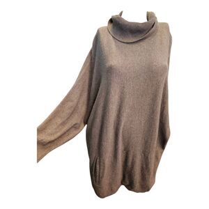 A. Gianetti Brown Angora Blend Oversized TurtleNeck Sweater Womens Size 2X